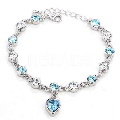 Alloy Rhinestone Charm Bracelets FS-WG1766B-03-1