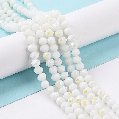 Electroplate Opaque Solid Color Glass Beads Strands EGLA-A044-P3mm-L01-1
