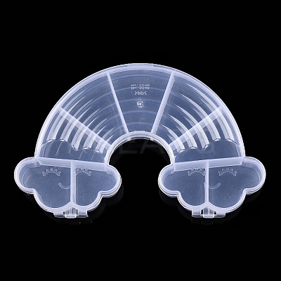 9 Grids Rainbow Plastic Bead Containers LS-CON-T002-06-1