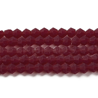 Imitate Austrian Crystal Frosted Glass Beads Strands EGLA-A039-T6mm-MD27-1