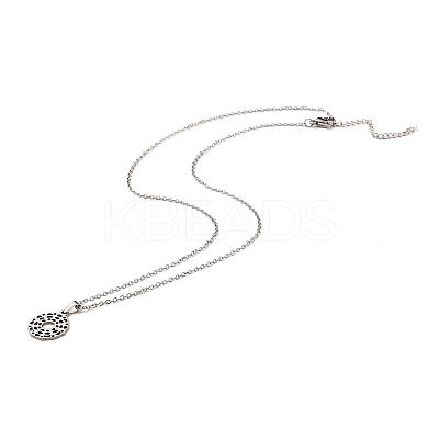 Non-Tarnish Stainless Steel Pendants Necklaces LS-NJEW-K267-01E-P-1
