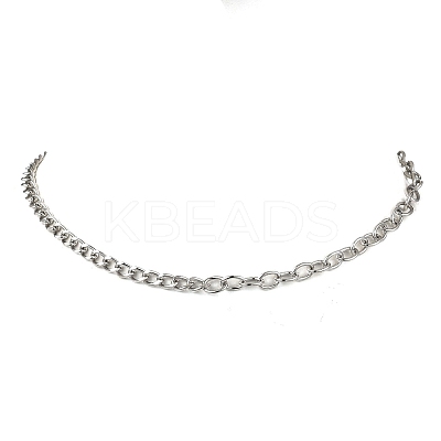 304 Stainless Steel Curb Chain Cable Chain Necklaces NJEW-JN05577-1