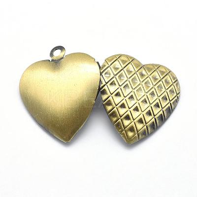 Brass Locket Pendants KK-F717-45AB-NR-1