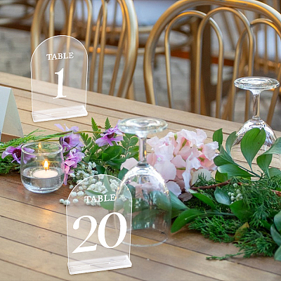 20Pcs 20 Styles Acrylic Table Plate Display Decoration AJEW-DR0002-37-1