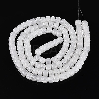 Baking Paint Crackle Glass Beads Strands DGLA-N019-02A-04-1