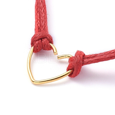 Adjustable Waxed Cotton Cord Bracelets BJEW-JB05064-03-1