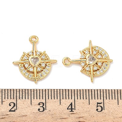 Brass Micro Pave Cubic Zirconia Pendants KK-A281-24G-01-1