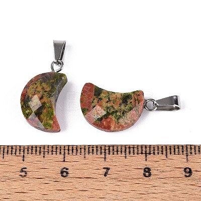 Natural Unakite Pendants G-N349-02D-P-1