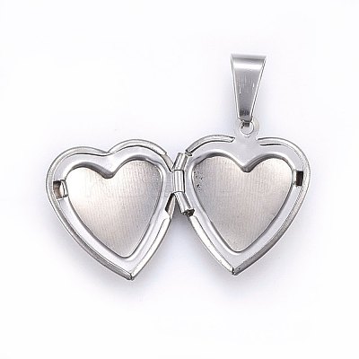 Tarnish Resistant 316 Stainless Steel Locket Pendants STAS-O103-28P-1