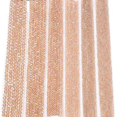 Electroplate Glass Beads Strands EGLA-A044-T8mm-L20-1