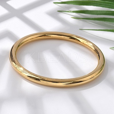304 Stainless Steel Plain Bangles for Women BJEW-S161-09G-1
