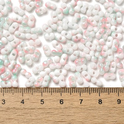 Two Tone Baking Paint Glass Seed Beads SEED-F005-01A-08-1