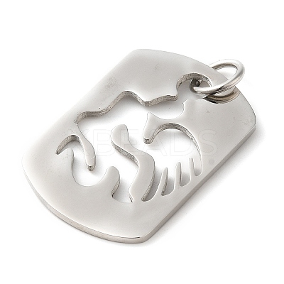 Non-Tarnish Hollow 304 Stainless Steel Pendants STAS-C086-04E-P-1