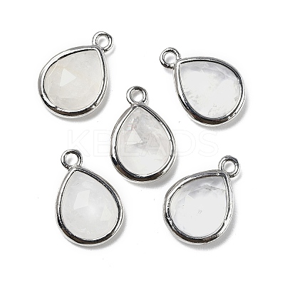 Natural Quartz Crystal Faceted Pendants G-U019-05P-03-1