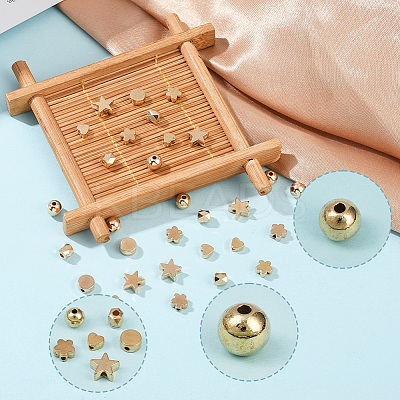 1200Pcs 6 Styles CCB Plastic Beads CCB-PA0001-10G-1