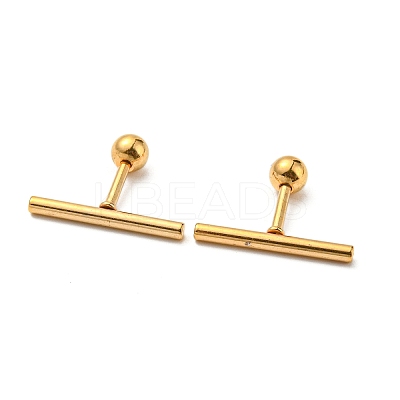 Ion Plating(IP) 304 Stainless Steel Stud Earrings EJEW-Z034-04E-G-1