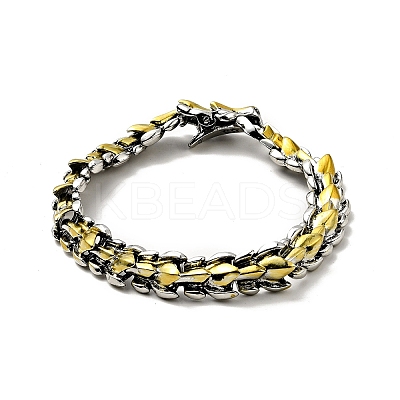 Men's Alloy Dragon Wrap Chain Bracelet LS-BJEW-A129-01-1