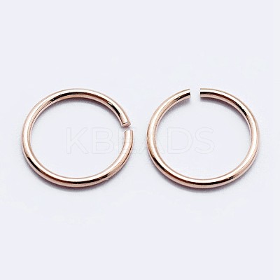 925 Sterling Silver Open Jump Rings STER-F036-02RG-0.9x7mm-1