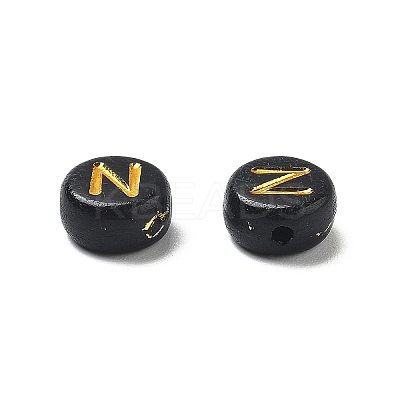 Plating Opaque Acrylic Beads OACR-R005-03N-1