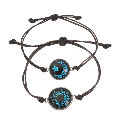 Sun and Stars Moon Alloy Link Bracelets Set WH-WGFF603-03-1
