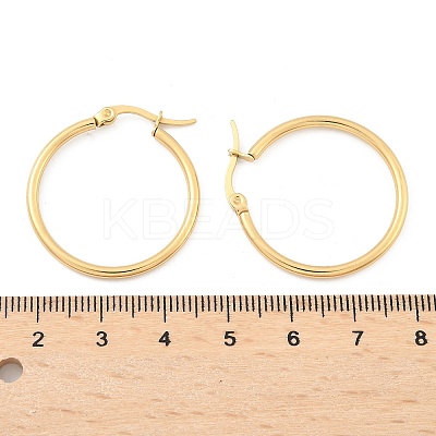 Ion Plating(IP) 304 Stainless Steel Hoop Earrings EJEW-N0016-11G-D-1