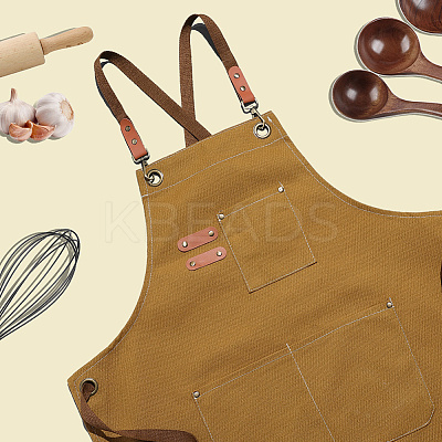 Canvas Cotton Apron AJEW-WH20060-29A-1