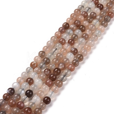 Grade AA Natural Multi-Moonstone Bead Strands G-M296-01-4mm-1