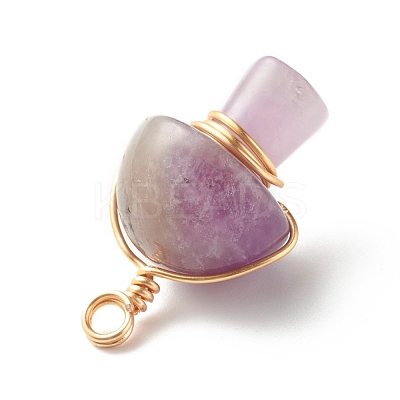 Natural Amethyst Pendants PALLOY-JF01134-05-1
