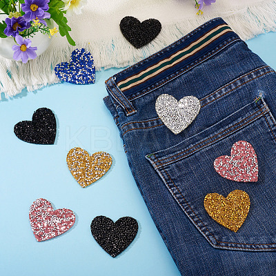 Polyester Hotfix Rhinestone Iron on Patches Applique Patch FIND-TA0002-53D-1