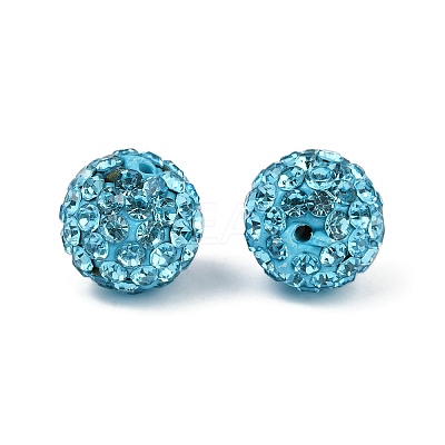 Polymer Clay Rhinestone Beads RB-H258-HD10mm-202-1