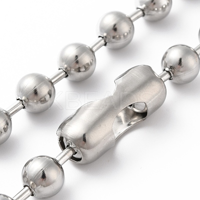 Tarnish Resistant 304 Stainless Steel Ball Chain Necklace & Bracelet Set STAS-D181-02P-02A-1