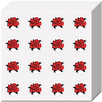 8 Sheets Plastic Waterproof Self-Adhesive Picture Stickers DIY-WH0428-051-1