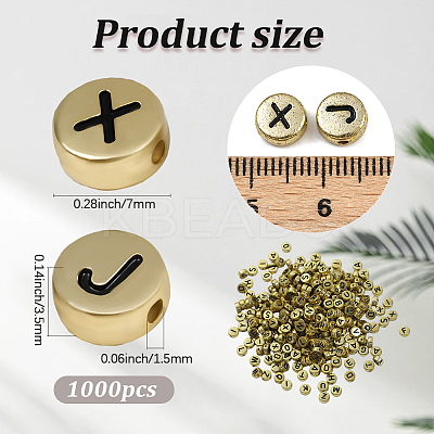 1000Pcs Opaque Acrylic Beads OACR-PA0001-34C-1