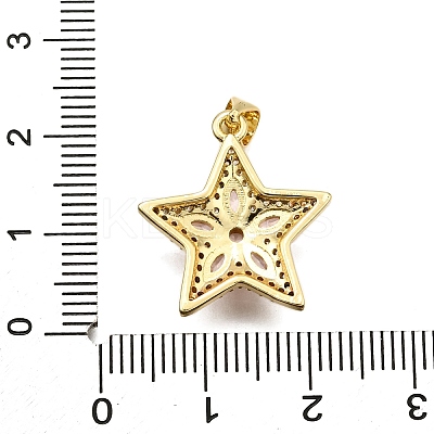 Brass Micro Pave Cubic Zirconia Pendants KK-K401-04B-G-1
