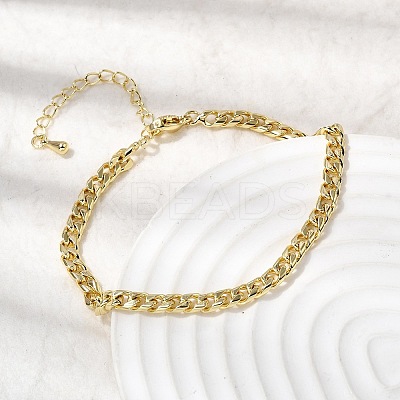 Brass Wheat Chain Bracelets for Women BJEW-K298-07G-1