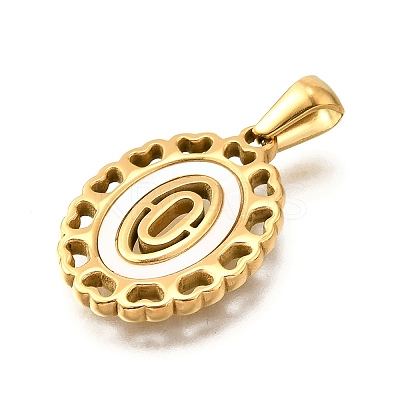 Golden 304 Stainless Steel Pendants STAS-K300-02G-O-1
