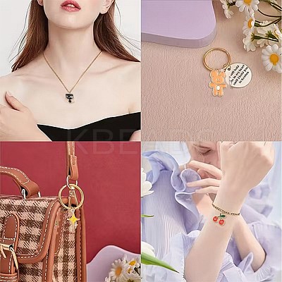 36Pcs 9 Styles Alloy Enamel Pendants ENAM-FS0004-31-1