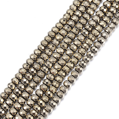 Rondelle Non-magnetic Synthetic Hematite Beads Strands G-D617-21B-1