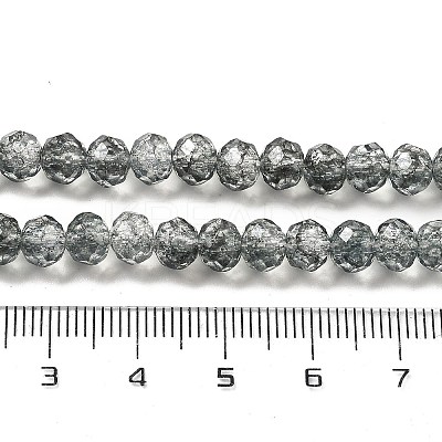 Transparent Crackle Glass Beads Strands CCG-L050-01B-06-1