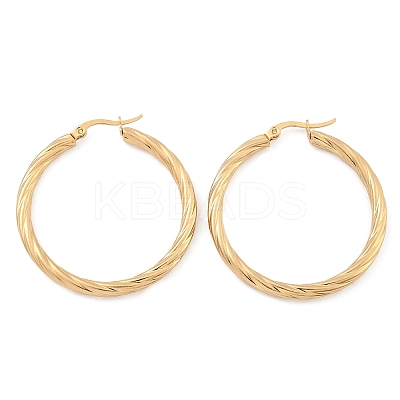 304 Stainless Steel Hoop Earrings EJEW-H322-17G-1