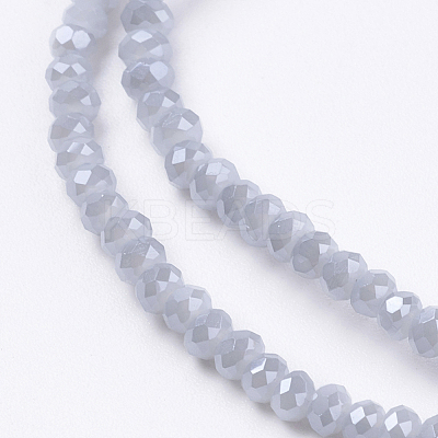 Electroplate Glass Beads Strands X-GLAA-F078-PL04-1