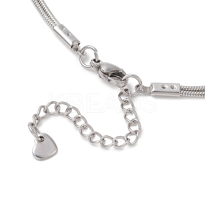 304 Stainless Steel Knot Snake Chain 2-Strand Necklaces NJEW-JN05885-1