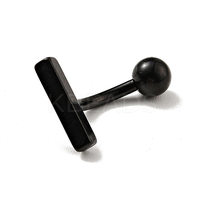 304 Stainless Steel T-Shaped Curved Barbell LS-AJEW-G041-04EB-1