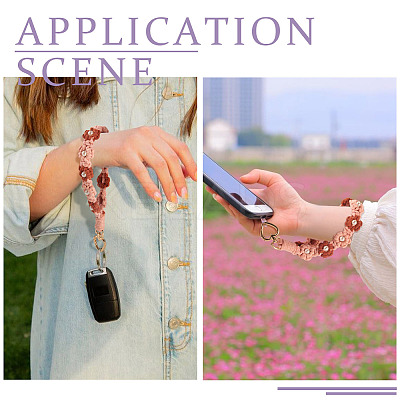 Cotton Braided Flower Pendant Decorations AJEW-TAC0030-032G-13-1