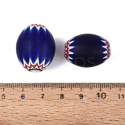 Handmade Millefiori Glass Barrel Beads LA-N002-19C-1
