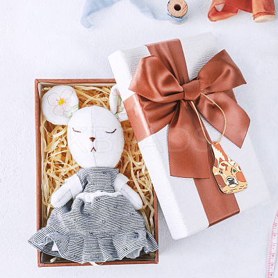 40Pcs 4 Style Single Face Printed Basswood Big Pendants WOOD-OC0002-66-1