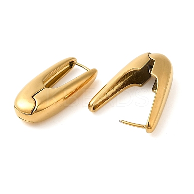 Real 18K Gold Plated 304 Stainless Stee Hoop Earrings EJEW-U009-02G-08-1