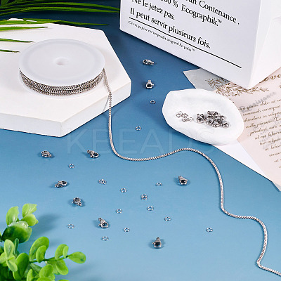 DIY Brass Twisted Chains Necklaces/Bracelets Making Kit DIY-TA0011-10-1