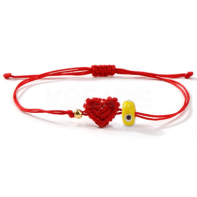Lampwork Bead Braided Bead Bracelets JB7932-4-1