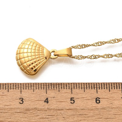 Summer Beach 304 Stainless Steel Pendant Rope Chain Necklaces for Women STAS-Z108-01G-02-1